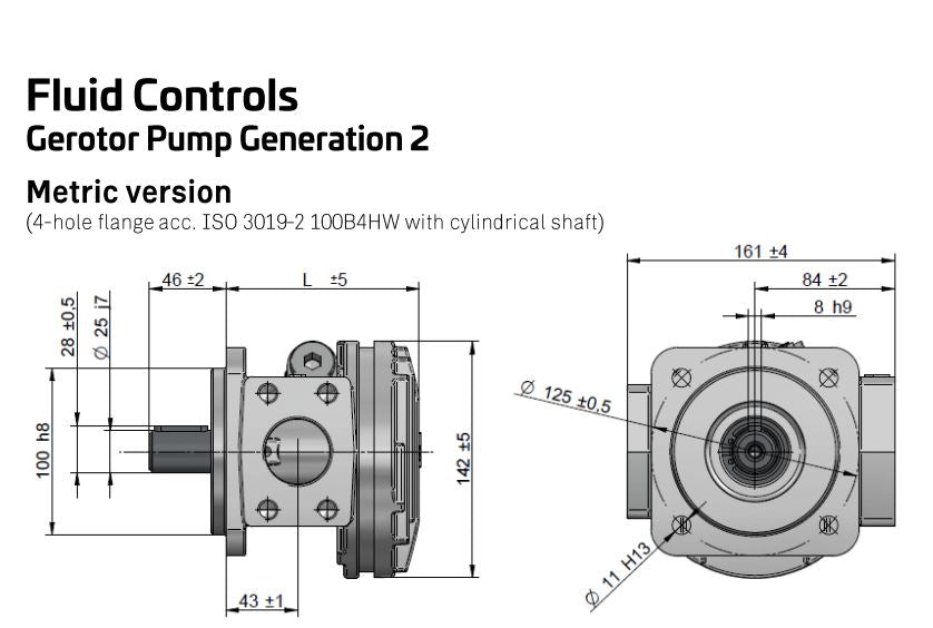 ASA 30cc/rev Gerotor Oil pump APBH30MNBP99K