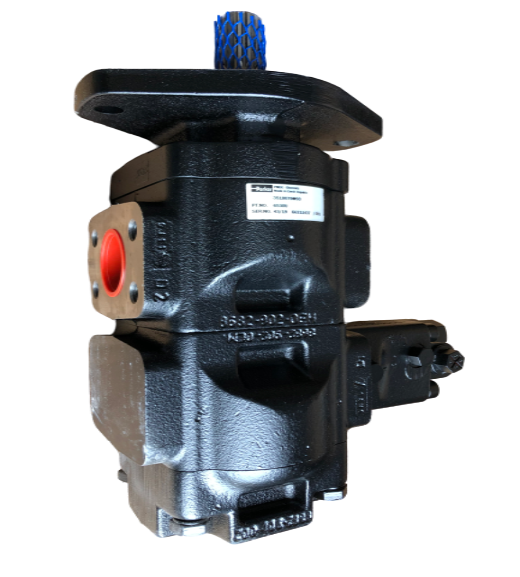 FERMEC - Massey Ferguson - Terex 3518079M93 Twin Hydraulic Pump + Unloader valve 37 + 29 CC/REV - Unwin Hydraulic Engineering