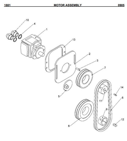 Bomford Hedgetrimmer 100L Motor 09.773.03