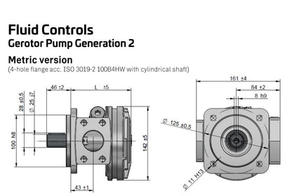 ASA 30cc/rev Gerotor Oil pump APBH30MNBP60K